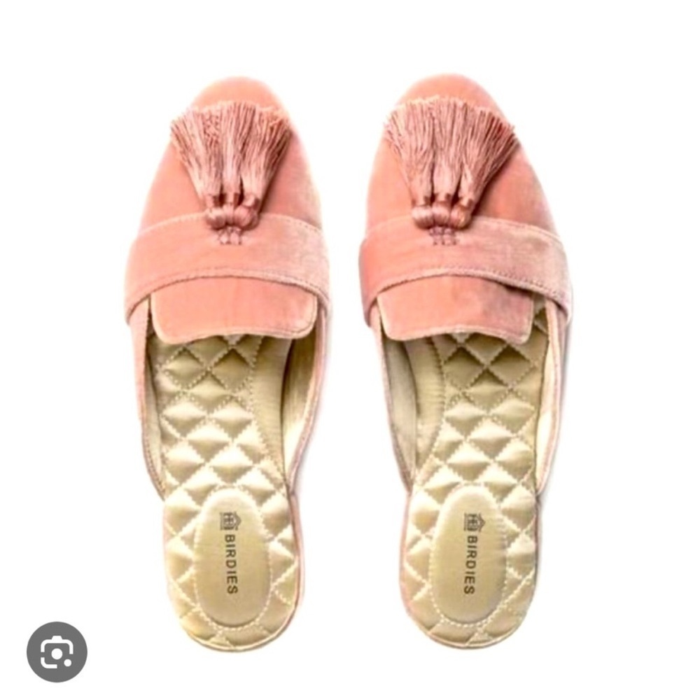 Birdies Pink Suede Tassel Loafers
